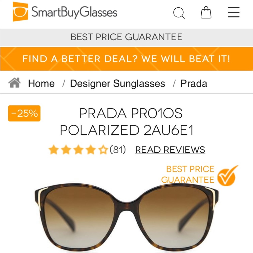 Prada polarized sunglasses